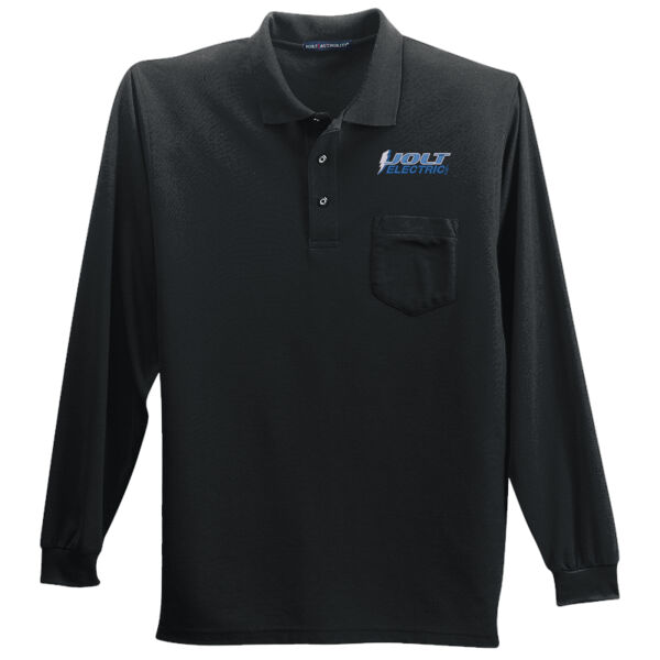 Jolt Electric - Long Sleeve Silk Touch Polo with Pocket Thumbnail